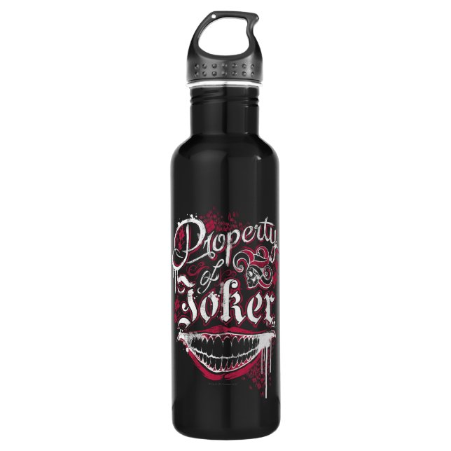 Bouteille D'eau Équipe de suicide | Propriété de Joker (Devant)