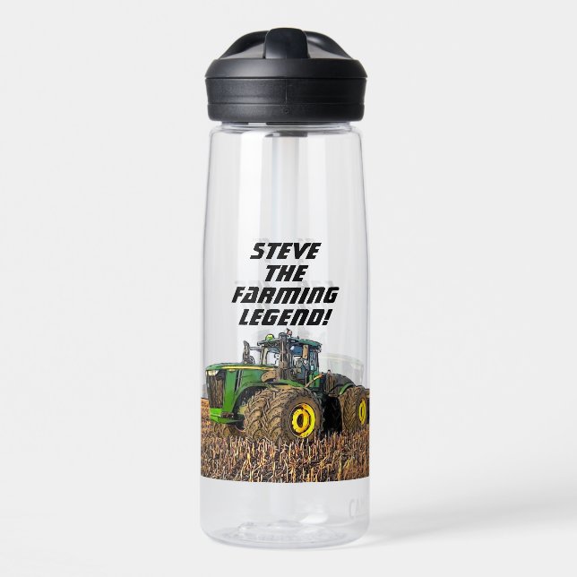 Bouteille D'eau Équipement de tracteur de légende de l'agriculture (Avant)