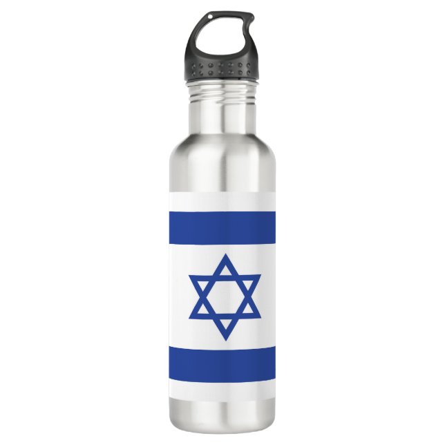 Bouteille D'eau Etat d'Israël Drapeau, Étoile de David Juifs (Devant)