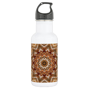 Bouteille D'eau Étoile brun clair kaléidoscope
