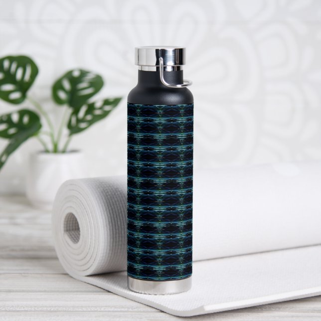 Bouteille D'eau Etoiles arc-en-ciel bleu vert, Motif Artdeco (Yoga)