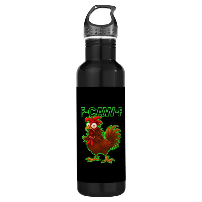 Bouteille D'eau F-Caw-F Chicken Classic Retro Graphic (Devant)