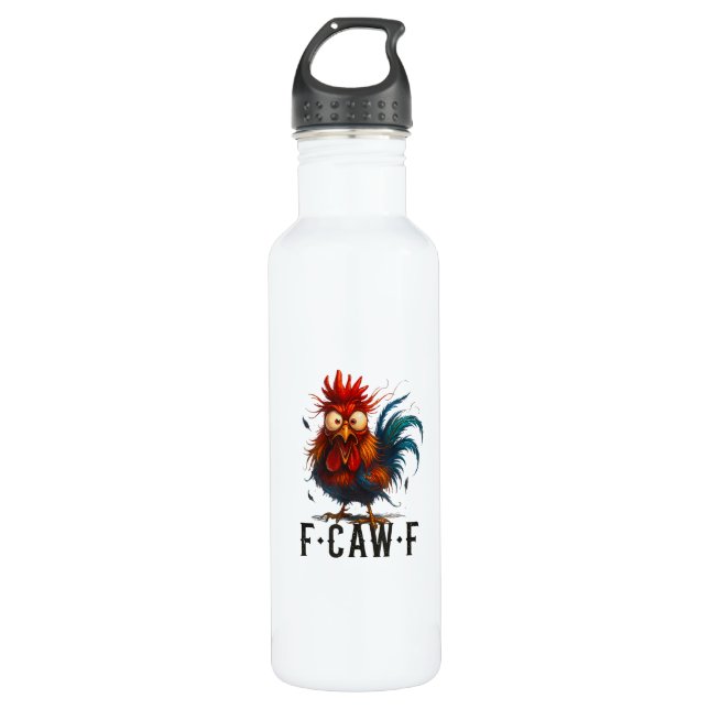 Bouteille D'eau F-Caw-F Chicken Rooster Funny Meme (Devant)