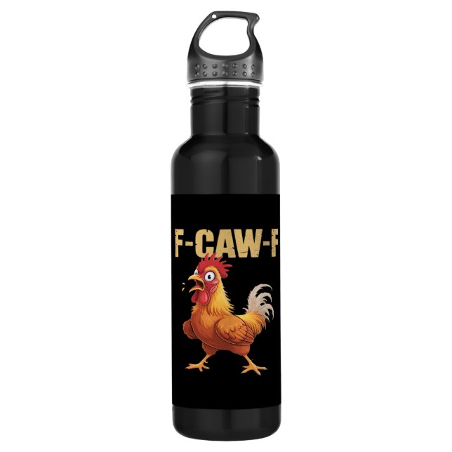 Bouteille D'eau F-Caw-F Crow Gothic Funny Humor (Devant)