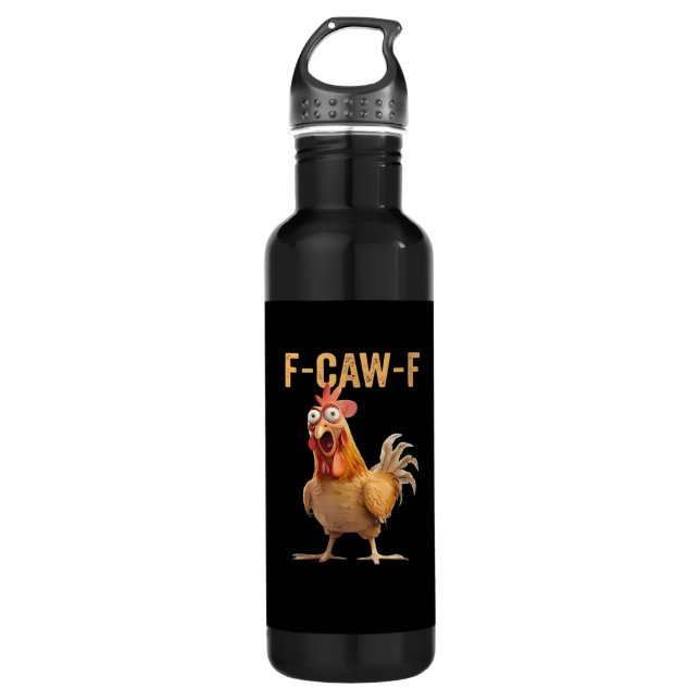 Bouteille D'eau F Caw F Funny Chicken Humor Rooster Meme Classic (Devant)