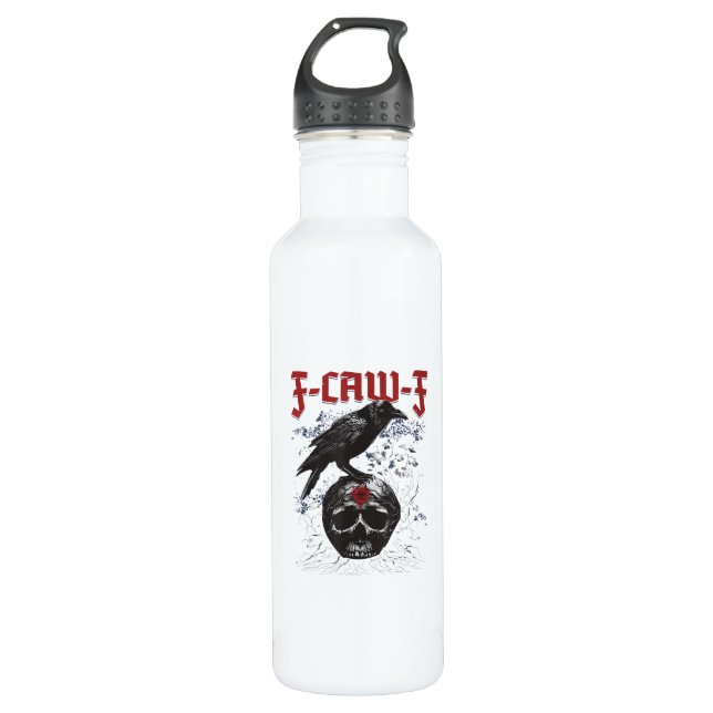Bouteille D'eau F-Caw-F Funny Halloween Crow Raven Gothic Humor (Devant)