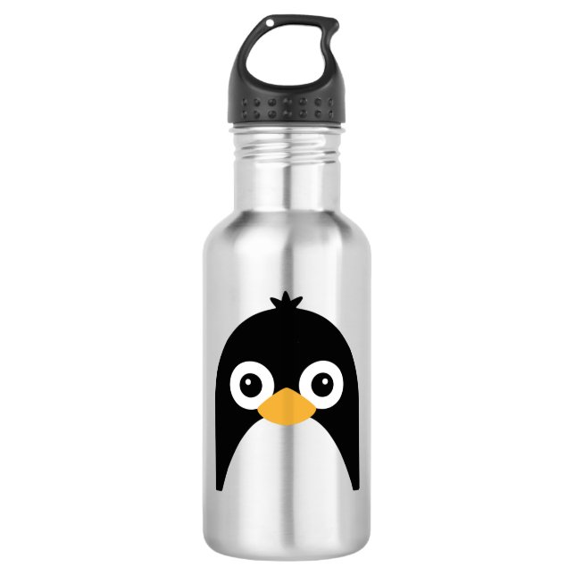 Bouteille D'eau Face de pingouin mou (Devant)