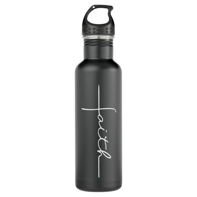 Bouteille D'eau Faith Cross Christian T pour Hommes Femmes Enfants (Devant)