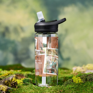 Bouteille D'eau Famille multi photo moderne terre cuite simple fam