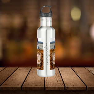 Bouteille D'eau Famille Simple Collage Moderne Amour Grand-mère Ma