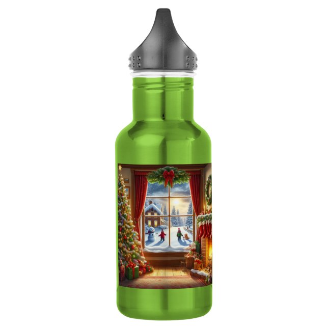 Bouteille D'eau Fenêtre de Noël cosy (Gauche)