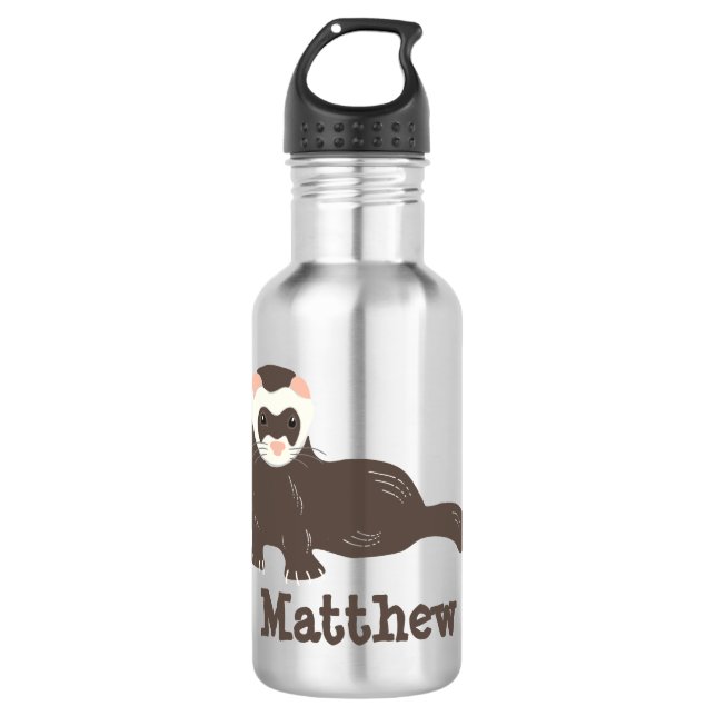 Bouteille D'eau Ferret Brown personnalisé (Devant)