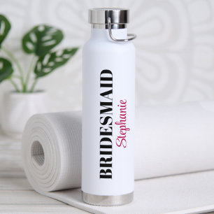 Bouteille D'eau Fête de mariée minimaliste de script Mariage moder