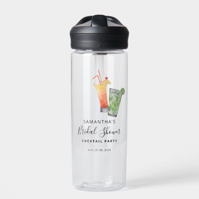Bouteille D'eau Fête des mariées d'aquarelle personnalisée (Extérieur)