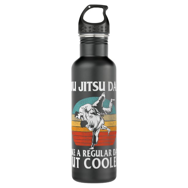 Bouteille D'eau Fête des Pères Jiu Jitsu Papa Formation Père Vi (Devant)