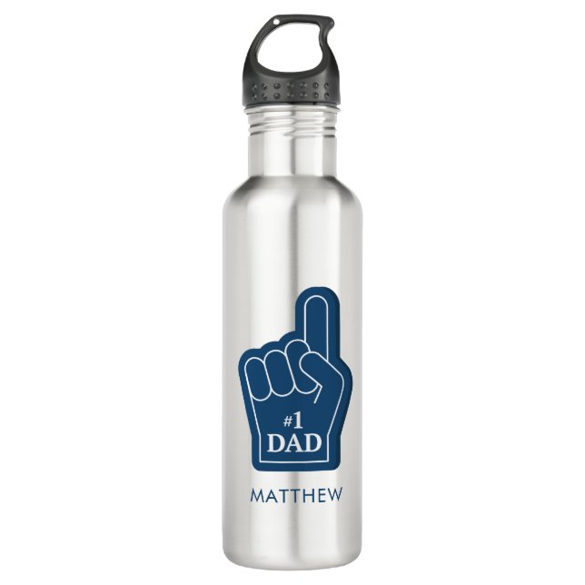 Bouteille D'eau Fête des pères Papa Birthday Keepsaké personnalisé (Devant)