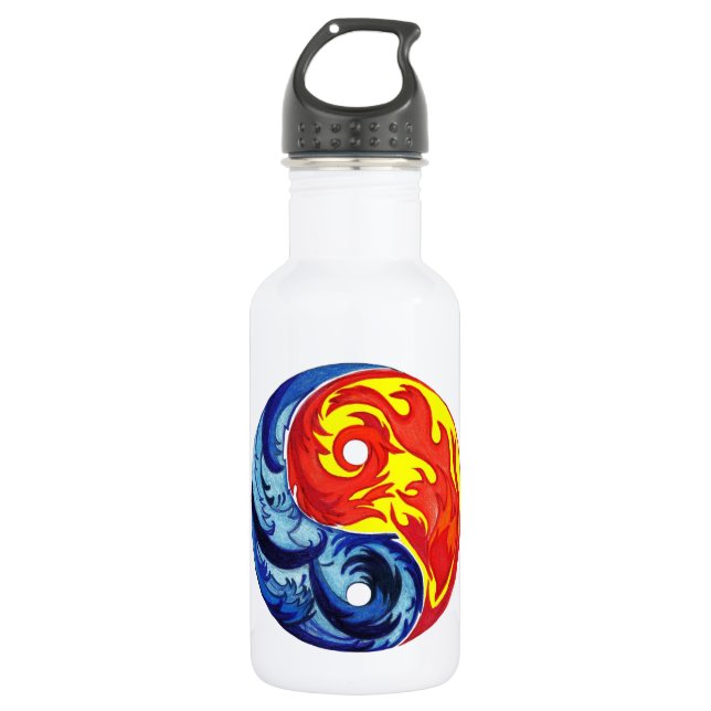 Bouteille D'eau Feu et glace Yin-Yang (Devant)