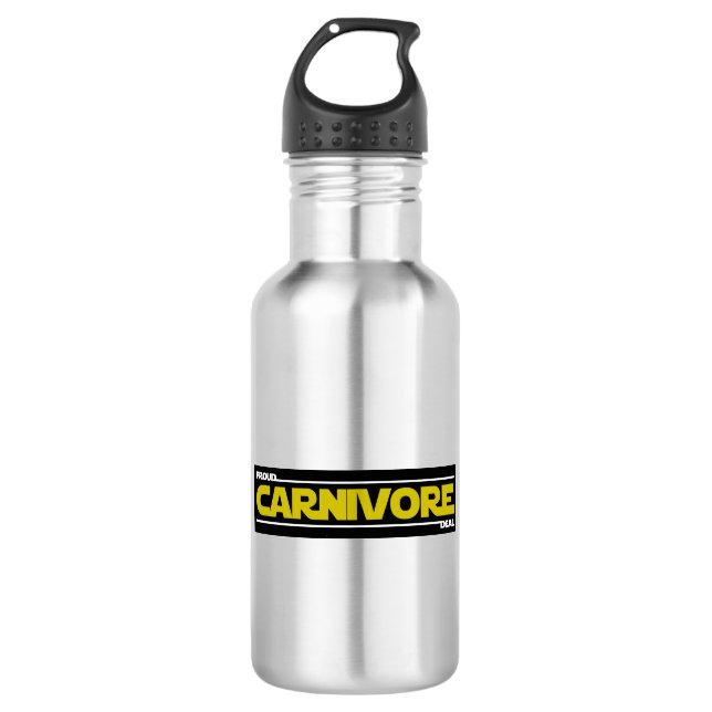 Bouteille D'eau Fier Carnivore. Deal. (Devant)