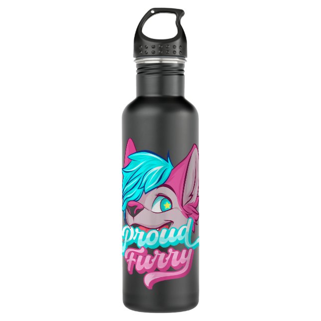 Bouteille D'eau Fier Furry Fandom Furries Tails Oreilles Furry Per (Devant)
