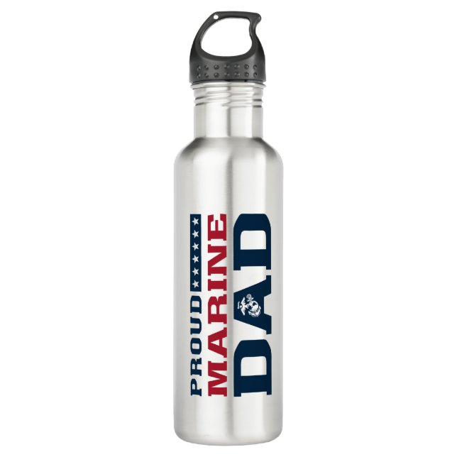 Bouteille D'eau Fier Marine Papa (Devant)