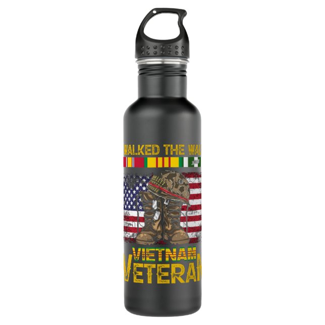 Bouteille D'eau Fier Marine Seabee Vietnam Vétérinaire (Devant)