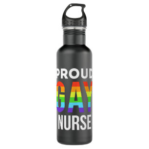 Bouteille D'eau Fière Gay Nurse Pride Mois LGBTQ Rainbow