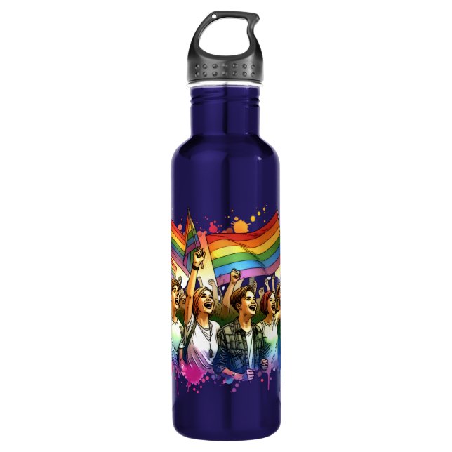 Bouteille D'eau fierté | LGBTQIA + Personnes et drapeaux (Devant)