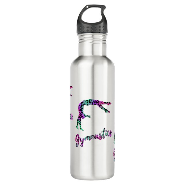 Bouteille D'eau Fille de gymnastique sauvage | Gymnastique Poster  (Devant)