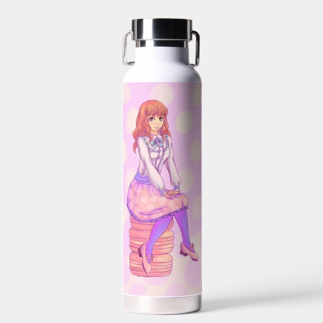 Bouteille D'eau Fille Macaron rose (Avant)