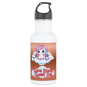 Bouteille D'eau Filles Licorne Mignonnes Arc-en-Ciel