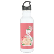 Filles personnalisées Swan fleuri