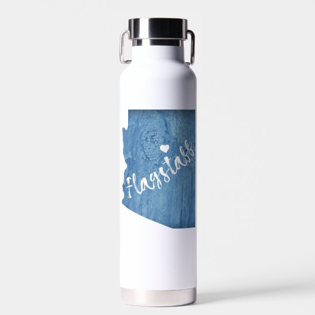 Bouteille D'eau Flagstaff Arizona Wood Grain (Avant)