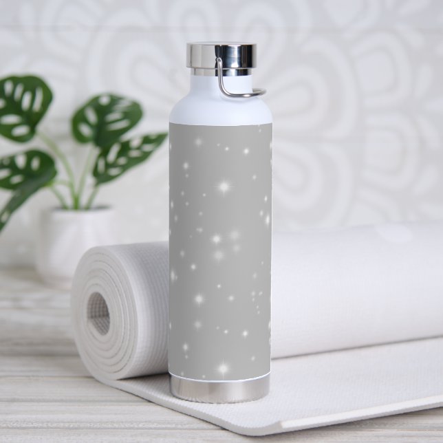 Bouteille D'eau Flamme gris argenté (Yoga)
