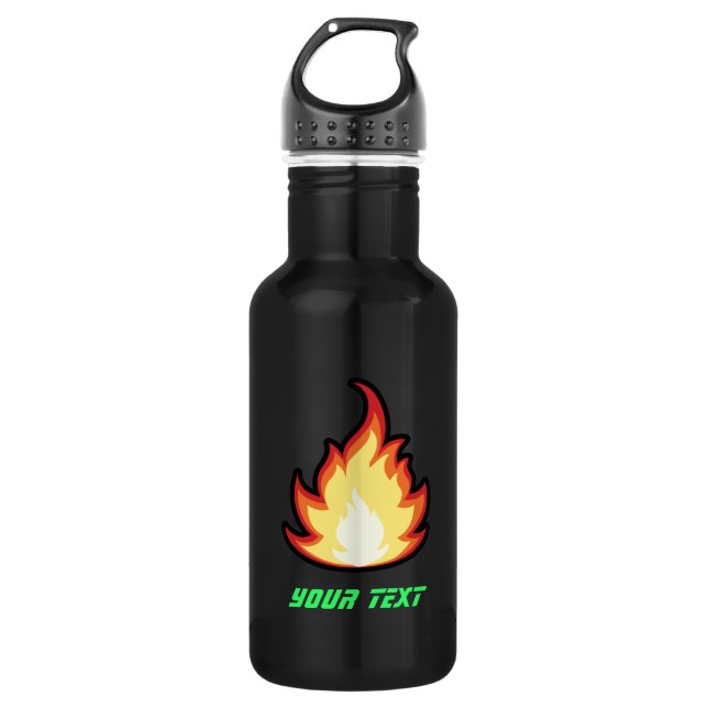 Bouteille D'eau Flamme lisse du feu (Devant)