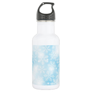 Bouteille D'eau Flammes de neige et lumières bleues