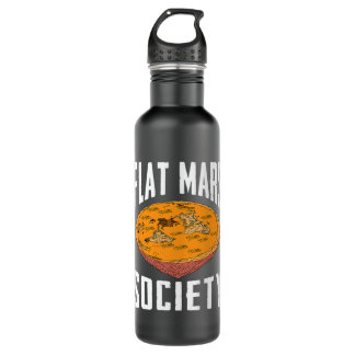 Bouteille D'eau Flat Mars Society Funny Science Mème cadeau