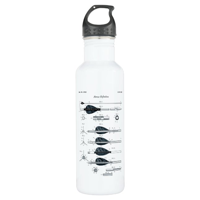 Bouteille D'eau Flèche de définition du tir à l'arc (Devant)