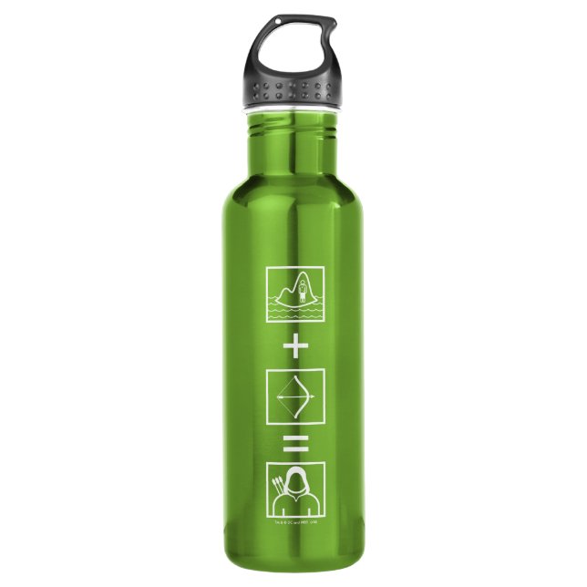 Bouteille D'eau Flèche | Équation de flèche verte (Devant)