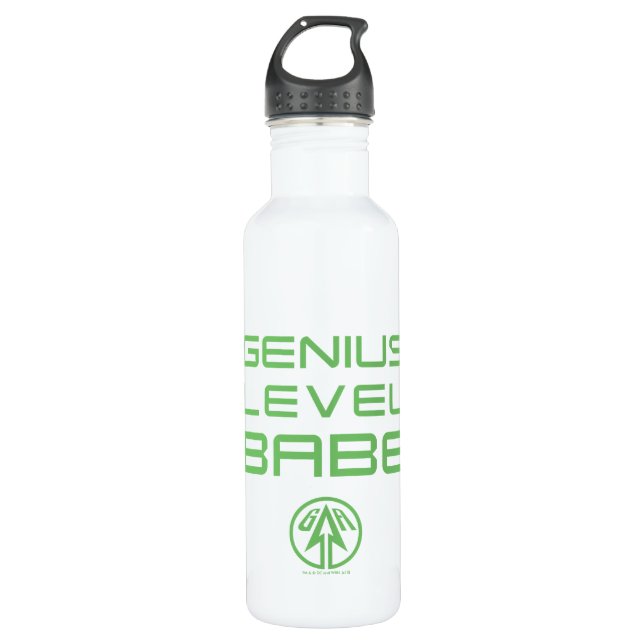 Bouteille D'eau Flèche | Genius Level Babe (Devant)