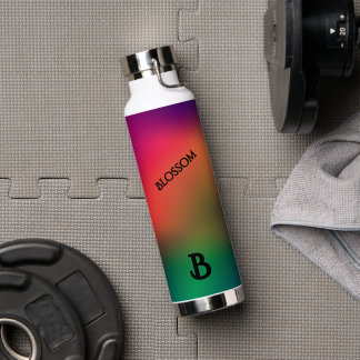 Bouteille D'eau Fleur de arc-en-ciel personnalisée