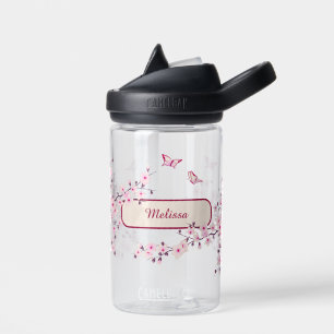 Bouteille D'eau Fleur de cerisier   Monogramme rose