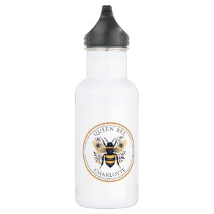 Bouteille D'eau Fleur de Reine Abeille Personnalisée