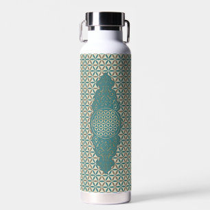 Bouteille D'eau Fleur de Vie - motif de timbre Vintage X