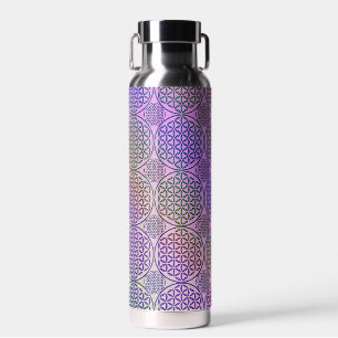 Bouteille D'eau FLEUR DE VIE - motif grunge 3