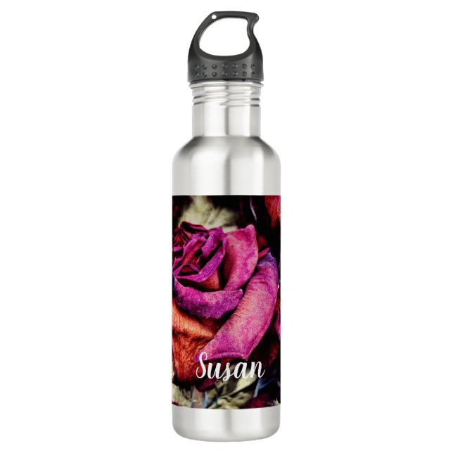 Bouteille D'eau Fleur Roses rouges (Devant)