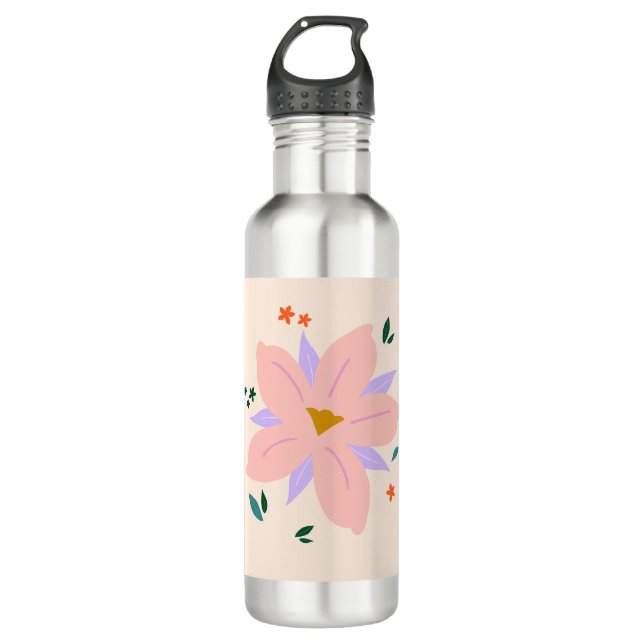 Bouteille D'eau Fleur tropicale | 02 (Devant)