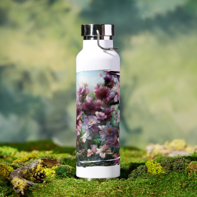 Bouteille D'eau Fleurs à éclaboussures de fleurs de cerisier (Extérieur)