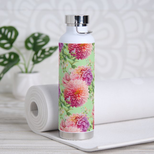Bouteille D'eau Fleurs Dahlia Roses (Yoga)