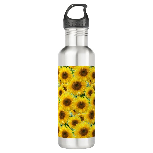 Bouteille D'eau Fleurs de soleil (Devant)