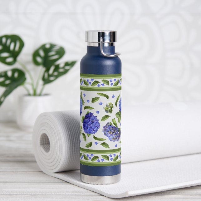 Bouteille D'eau Fleurs d'Hydrangea Design botanique floral (Yoga)